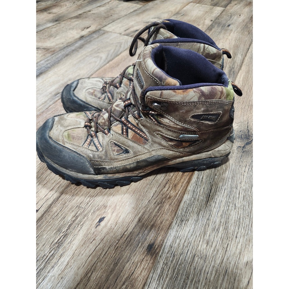 RedHead Mens Water Proof Boots Camo Hiking Brown Suede Mid Top Work Hunting 12